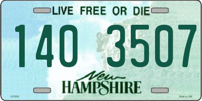NH license plate 1403507