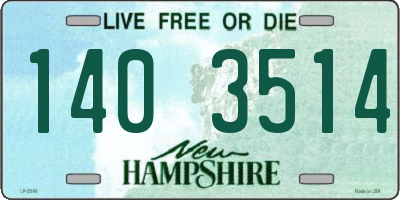 NH license plate 1403514