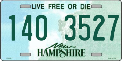 NH license plate 1403527