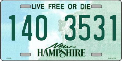 NH license plate 1403531