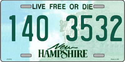 NH license plate 1403532