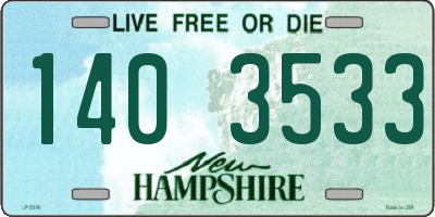 NH license plate 1403533