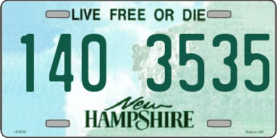 NH license plate 1403535