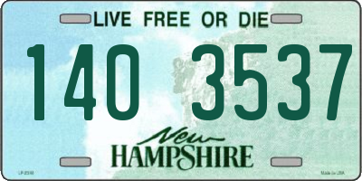 NH license plate 1403537