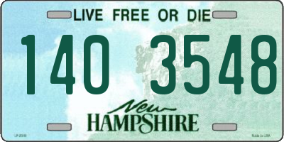 NH license plate 1403548