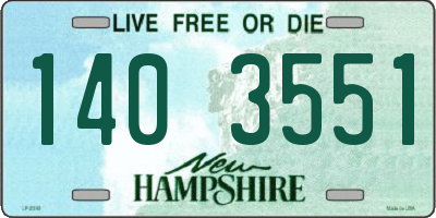 NH license plate 1403551