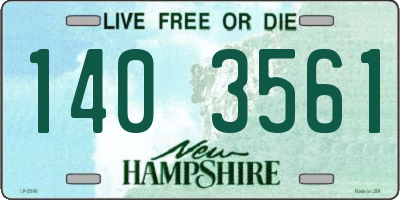 NH license plate 1403561