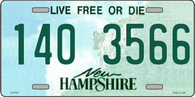 NH license plate 1403566