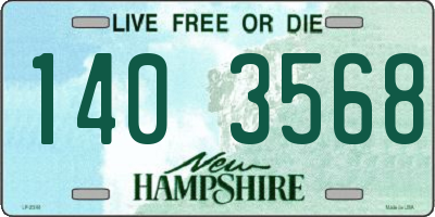 NH license plate 1403568