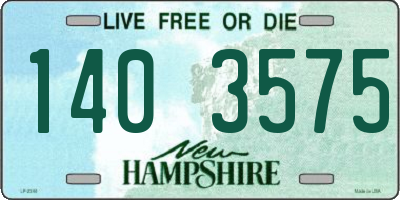 NH license plate 1403575