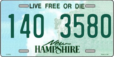 NH license plate 1403580