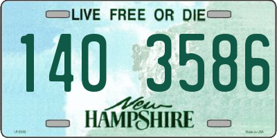 NH license plate 1403586