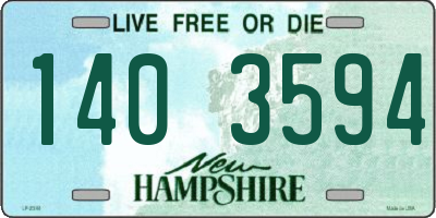 NH license plate 1403594