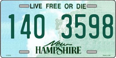 NH license plate 1403598