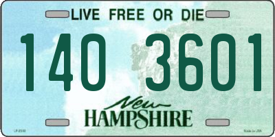 NH license plate 1403601