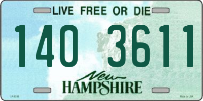 NH license plate 1403611