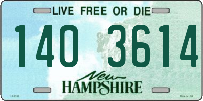 NH license plate 1403614