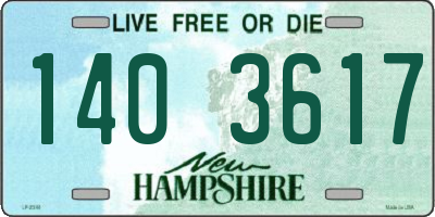 NH license plate 1403617