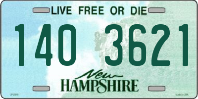 NH license plate 1403621