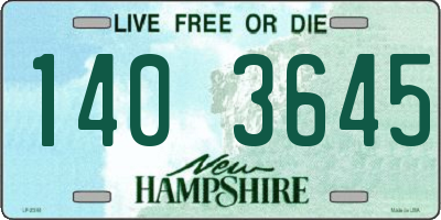 NH license plate 1403645