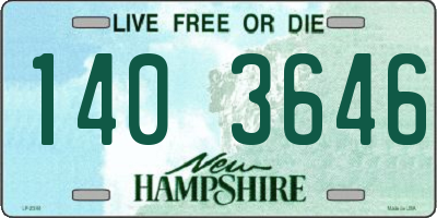 NH license plate 1403646