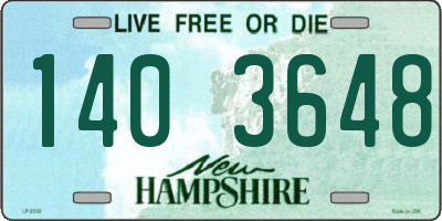 NH license plate 1403648