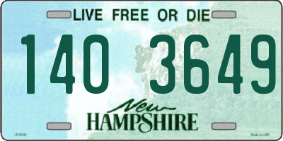 NH license plate 1403649