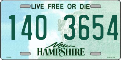 NH license plate 1403654