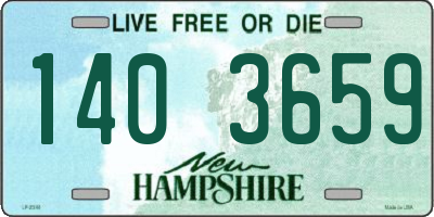 NH license plate 1403659