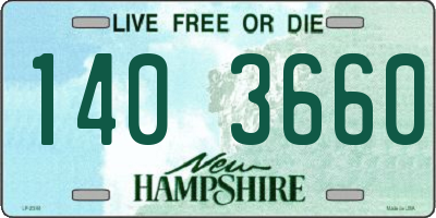 NH license plate 1403660