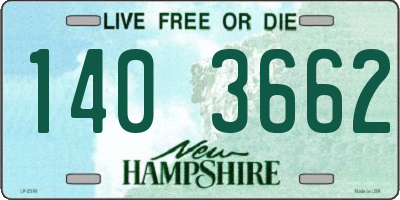 NH license plate 1403662