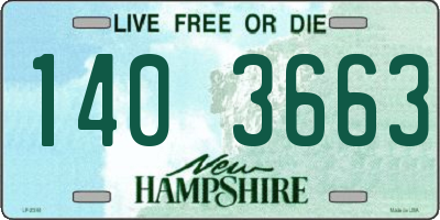 NH license plate 1403663