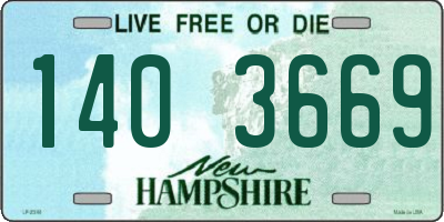 NH license plate 1403669
