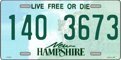 NH license plate 1403673