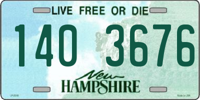 NH license plate 1403676