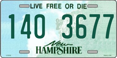NH license plate 1403677