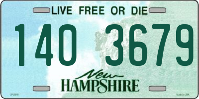 NH license plate 1403679