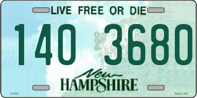 NH license plate 1403680