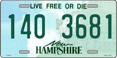 NH license plate 1403681