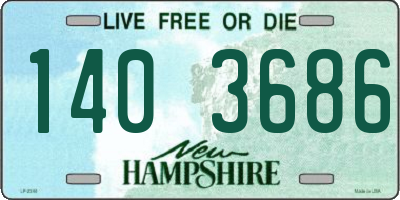NH license plate 1403686