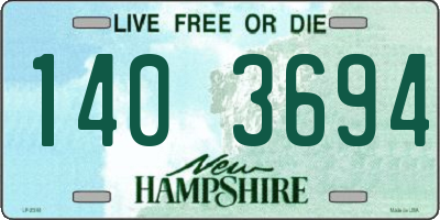 NH license plate 1403694