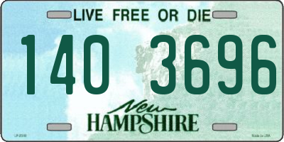 NH license plate 1403696
