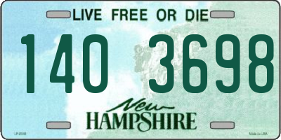 NH license plate 1403698
