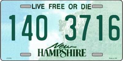 NH license plate 1403716