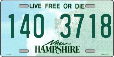 NH license plate 1403718