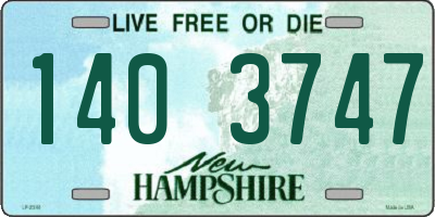 NH license plate 1403747