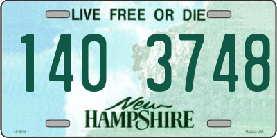 NH license plate 1403748