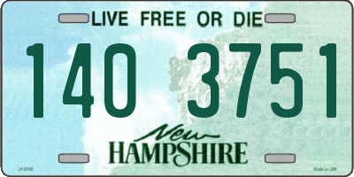 NH license plate 1403751