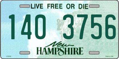 NH license plate 1403756