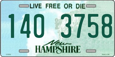 NH license plate 1403758